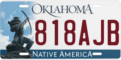 OK license plate 818AJB