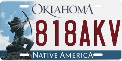 OK license plate 818AKV