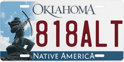 OK license plate 818ALT