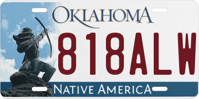 OK license plate 818ALW