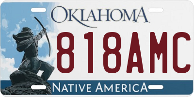 OK license plate 818AMC