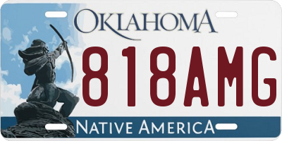 OK license plate 818AMG