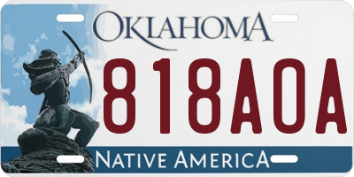 OK license plate 818AOA