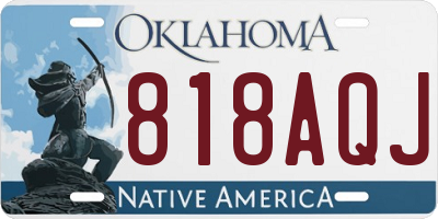 OK license plate 818AQJ