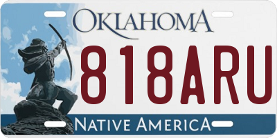 OK license plate 818ARU