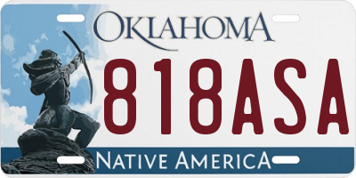 OK license plate 818ASA