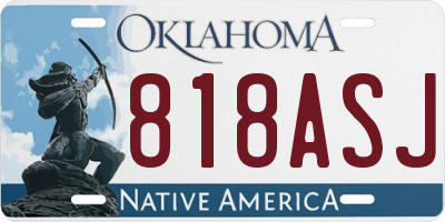OK license plate 818ASJ