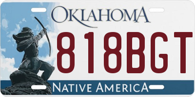 OK license plate 818BGT
