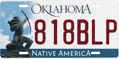 OK license plate 818BLP