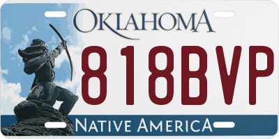 OK license plate 818BVP