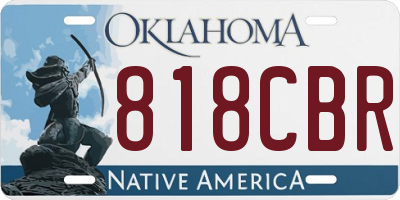 OK license plate 818CBR
