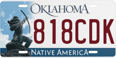 OK license plate 818CDK