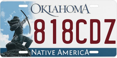 OK license plate 818CDZ