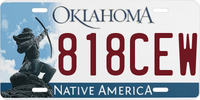 OK license plate 818CEW