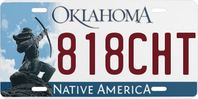 OK license plate 818CHT