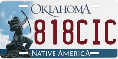 OK license plate 818CIC