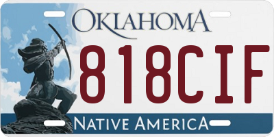 OK license plate 818CIF