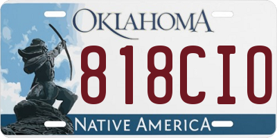 OK license plate 818CIO