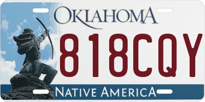OK license plate 818CQY