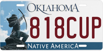 OK license plate 818CUP