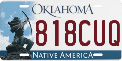 OK license plate 818CUQ