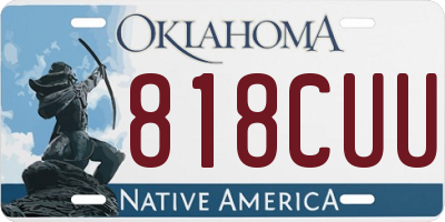OK license plate 818CUU