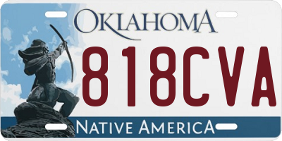 OK license plate 818CVA