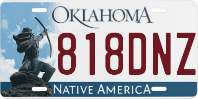 OK license plate 818DNZ