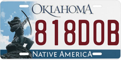 OK license plate 818DOB