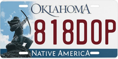 OK license plate 818DOP