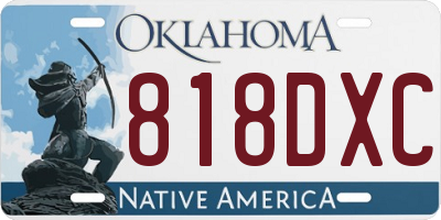 OK license plate 818DXC