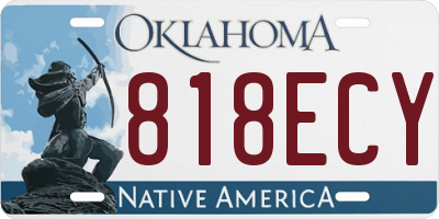 OK license plate 818ECY