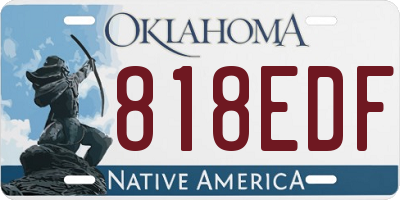 OK license plate 818EDF