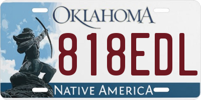 OK license plate 818EDL