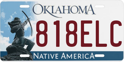 OK license plate 818ELC