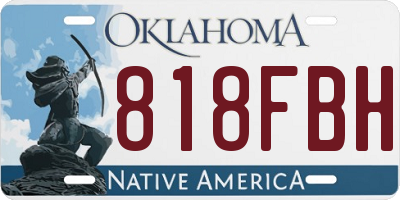 OK license plate 818FBH