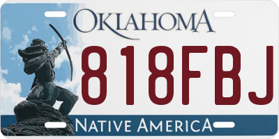 OK license plate 818FBJ