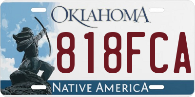 OK license plate 818FCA