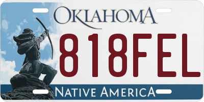 OK license plate 818FEL
