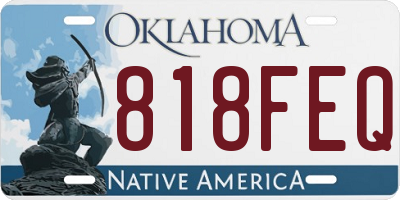 OK license plate 818FEQ