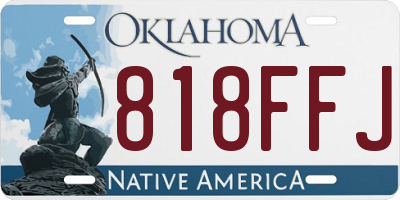 OK license plate 818FFJ