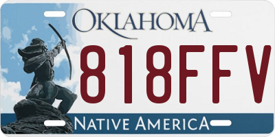 OK license plate 818FFV