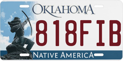 OK license plate 818FIB