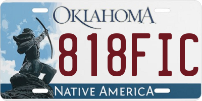 OK license plate 818FIC