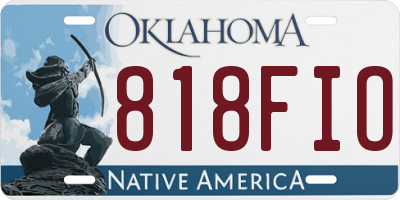 OK license plate 818FIO