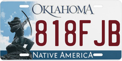 OK license plate 818FJB