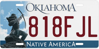 OK license plate 818FJL