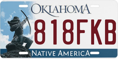 OK license plate 818FKB