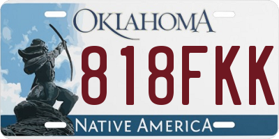 OK license plate 818FKK