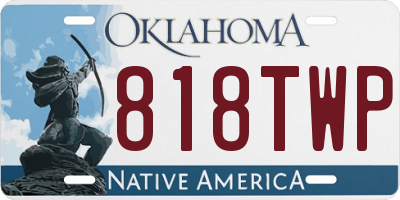 OK license plate 818TWP